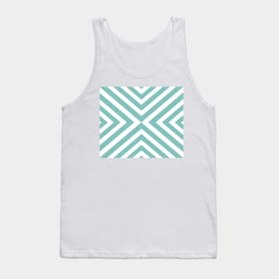 Abstract triangles geometric pattern - blue and white. Tank Top